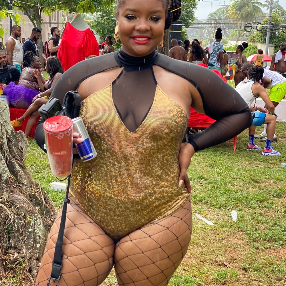 One of a kind Black + Gold bodysuit